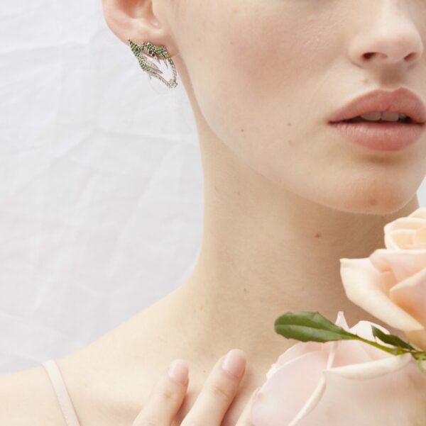 Diamond Couture high jewellery tsavorite cuff earring
