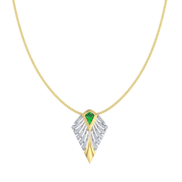 Diamond Couture High Jewellery 18kt gold necklace diamond and Tsavorite necklace