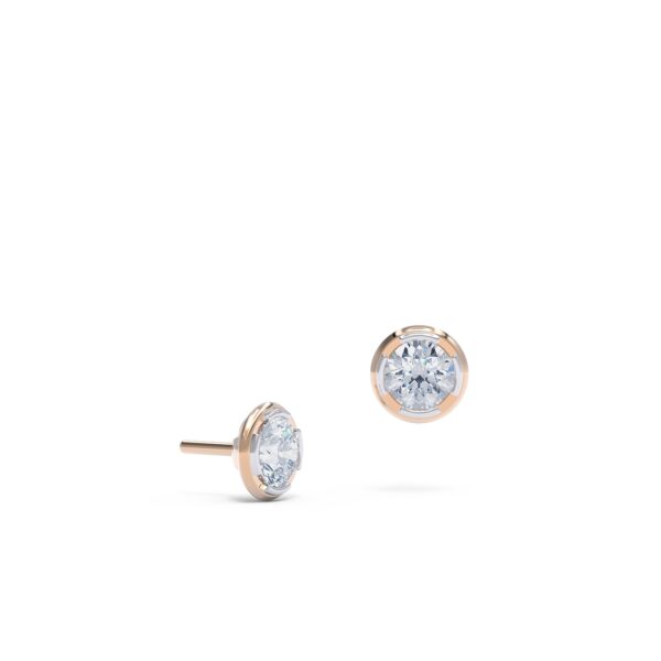 Diamond Dot Earring set in Rose Gold