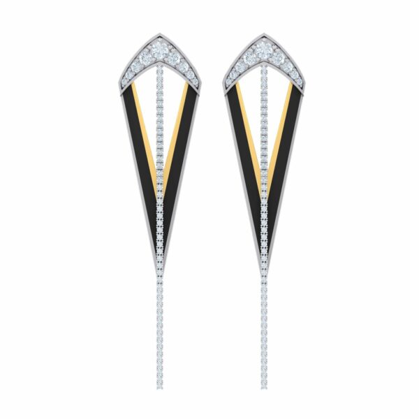 Luxury Take Flight Diamond Earrings with Diamond chain
