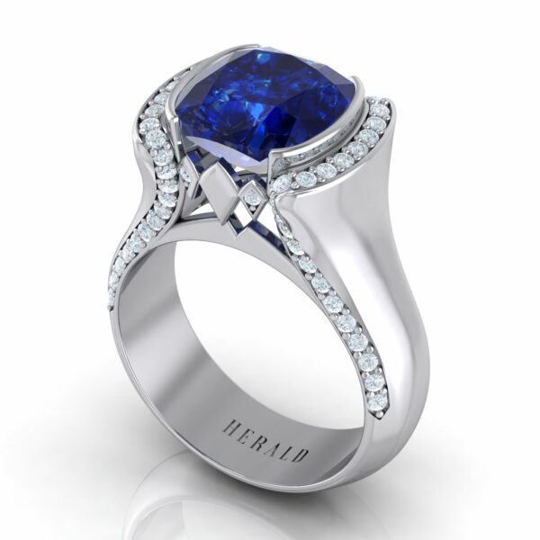 Classic Allende Tanzanite Diamond White Gold Ring