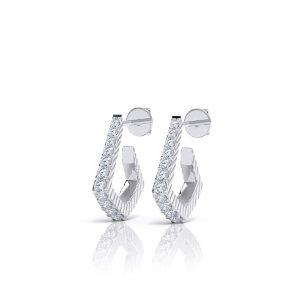 Luxury white gold diamond earrings