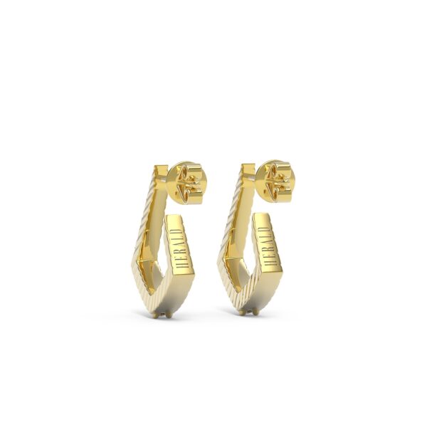 Luxury yellow gold diamond earrings