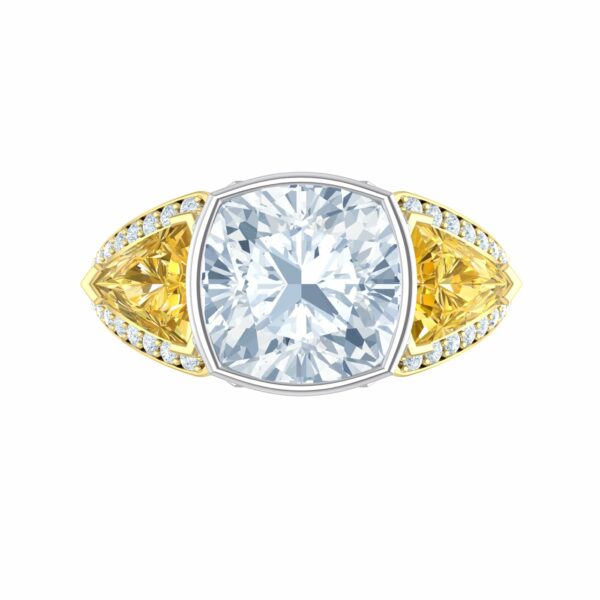 Elegant Yellow Gold Sophia Diamond and Sapphire Ring