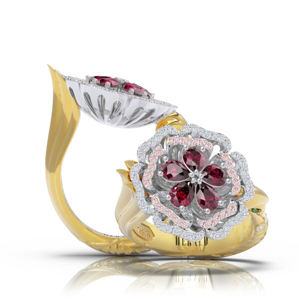 Luxury Gold Virtue Pinky Rings in Ruby, Sapphire and Diamond