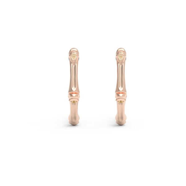 Elegant Rose Gold Mini Swagger Hoop Earrings