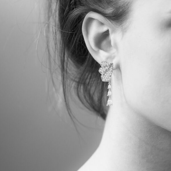 Elegant White Gold and Diamond Earrings