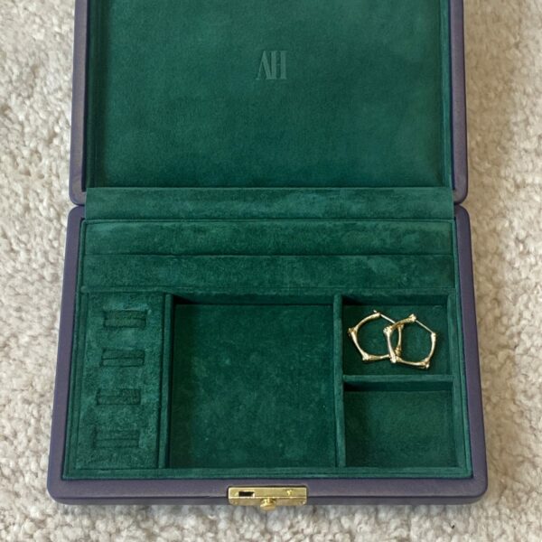 Italian made leather jewellery box