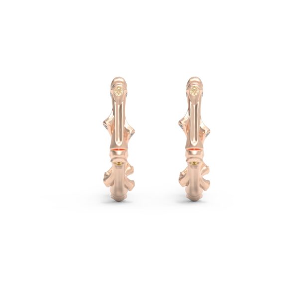 Elegant Rose Gold Twig Diamond Earrings