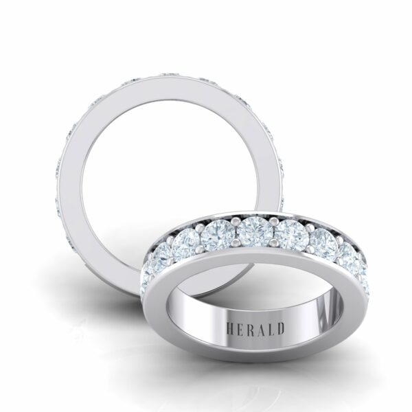 Elegant White Gold 2 Becomes 1 Diamond Eternity Ring