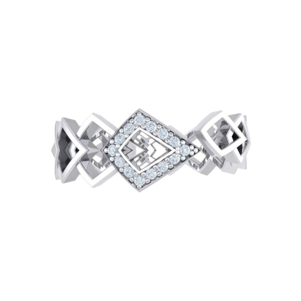Elegant White Gold and Diamond Glide Ring