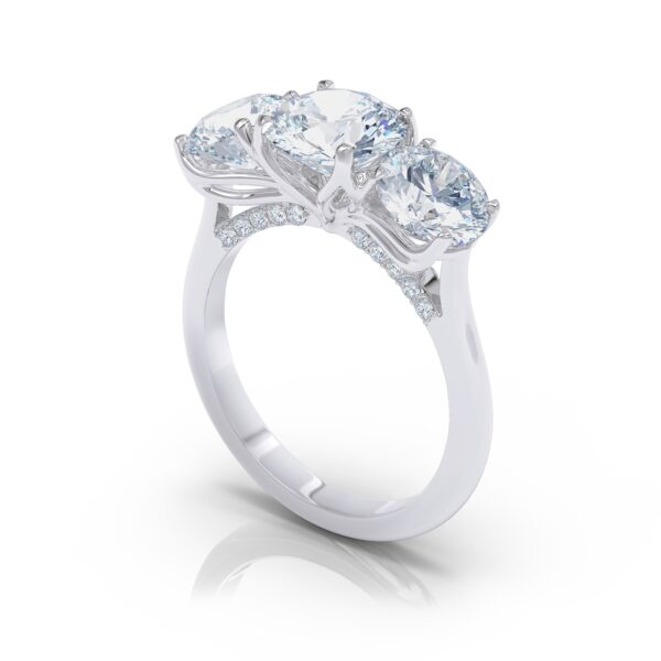 Classic White Gold Herald Trilogy Engagement Ring
