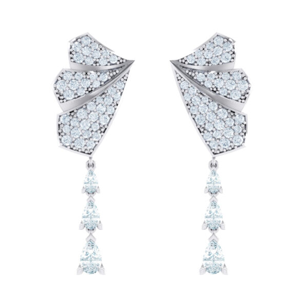 Elegant White Gold and Diamond Earrings