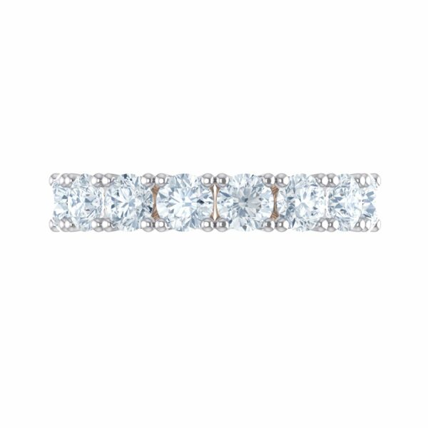 Classic White and Rose Gold Diamond Blend Eternity Ring