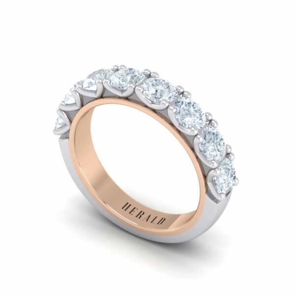 Classic White and Rose Gold Diamond Blend Eternity Ring