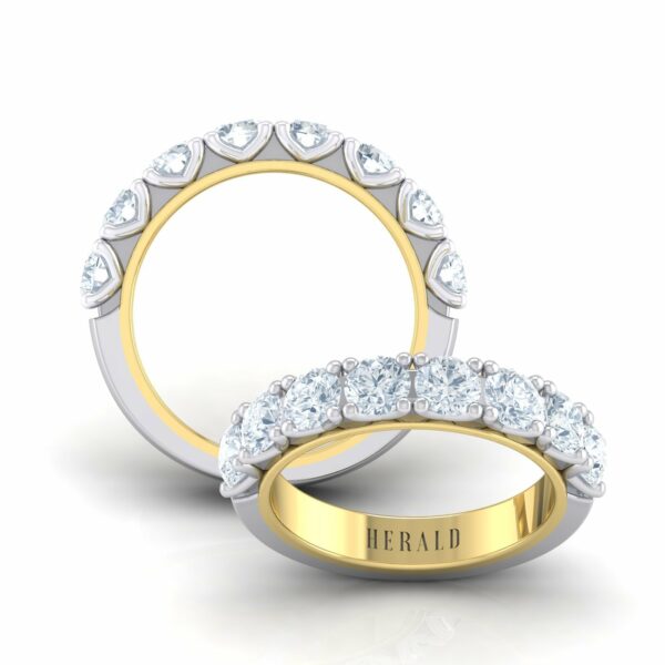 Classic Yellow and White Gold Diamond Blend Eternity Ring