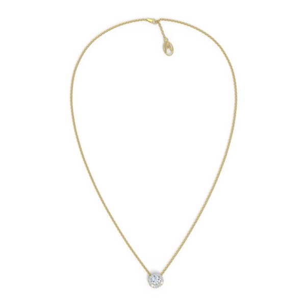 Elegant Yellow Gold Graduated Diamond Necklace