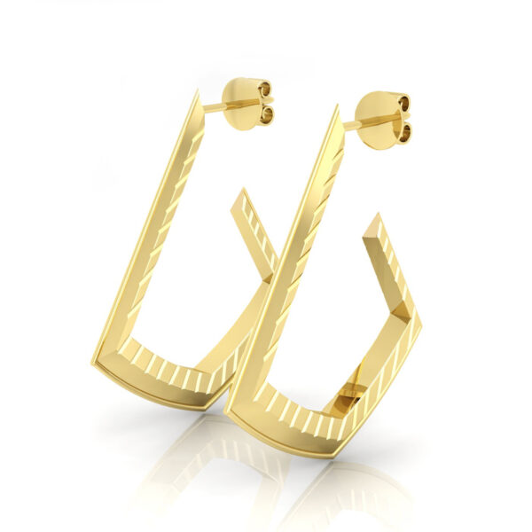 Luxury Yellow Gold Hoop Earrings