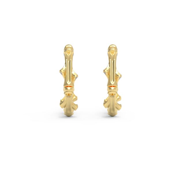 Classic Yellow Gold Twig Diamond Whip Earrings