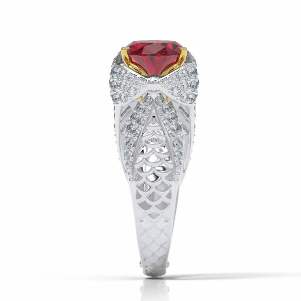 Couture White Gold Ruby and Diamond Obey Ring