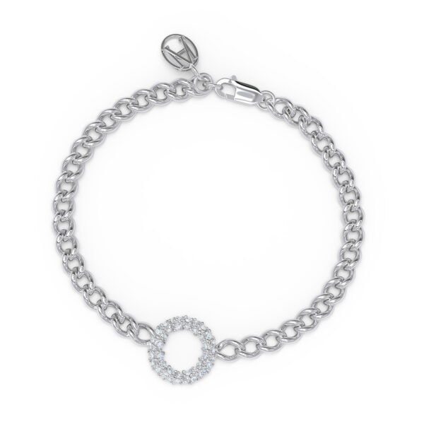 Luxury High Jewelry 18kt white gold bracelet halo diamond