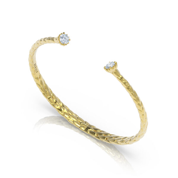 Yellow Gold Luxury High Jewelry Diamond Bangle