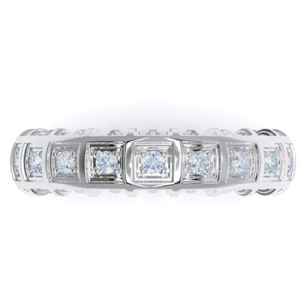 Luxury diamond 18kt white gold stacking eternity ring