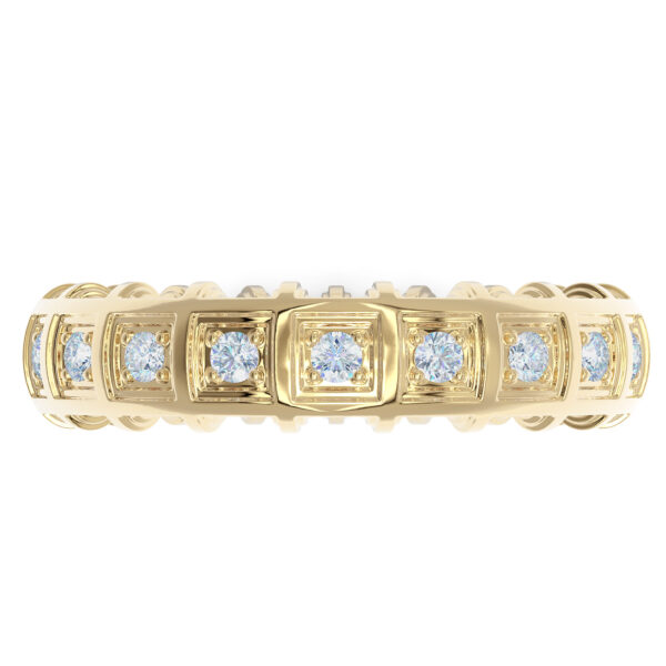 Luxury diamond 18kt yellow gold stacking eternity ring