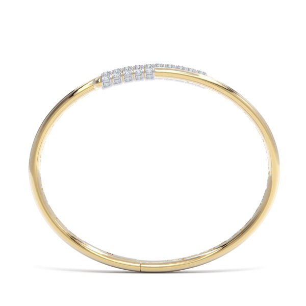 Diamond wrap bangle ribbed elegant roman greek inspired