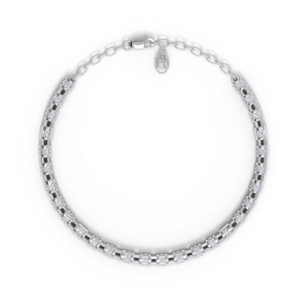 Luxury statement neck bangle neck choker evening occasion neck piece diamond 18kt white gold