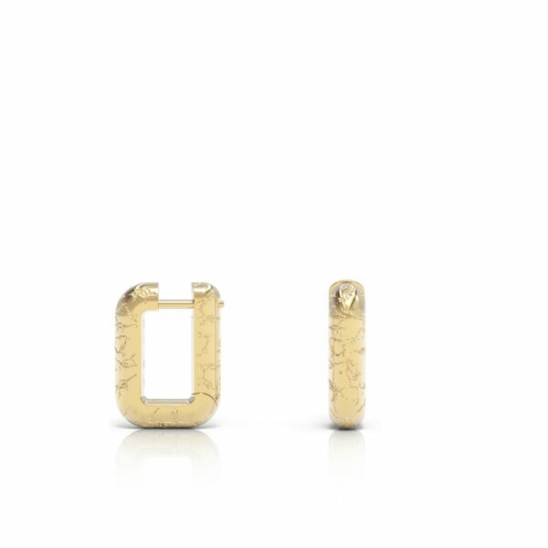 18kt gold textured luxury solid gold hoop hinged earrings