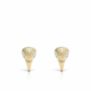 18kt gold and diamond stud earring eagle head earring